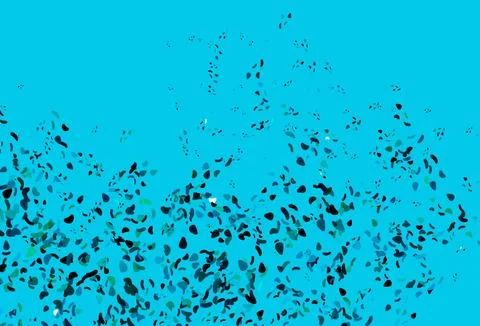 Light Blue, Green vector background with abstract forms. 스톡 일러스트