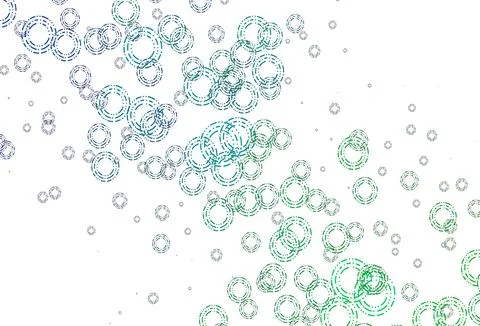 Light Blue, Green vector background with bubbles. Stock Illustration
