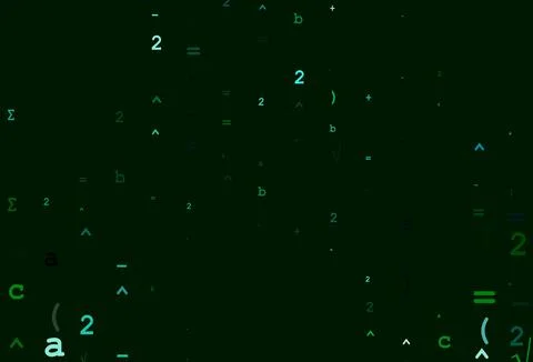 Light Blue, Green vector background with Digit symbols. Illustrazione stock
