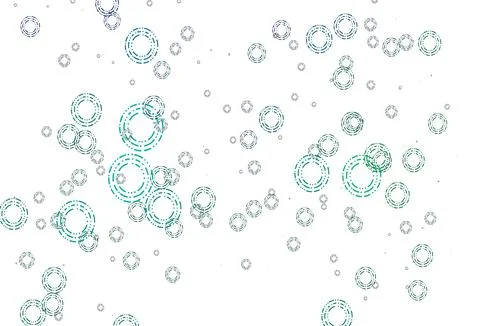 Light Blue, Green vector background with bubbles. Illustrazione stock