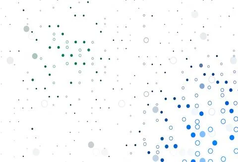 Light Blue, Green vector background with bubbles. 스톡 일러스트