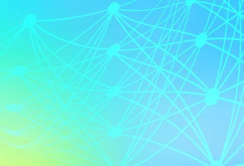 Light Blue, Green vector background with forms of artificial intelligence. Stock Illustration