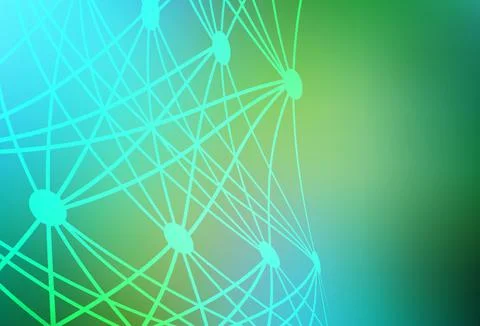Light Blue, Green vector background with forms of artificial intelligence. Stock Illustration