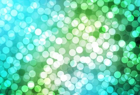 Light Blue, Green vector background with bubbles. Stock Illustration