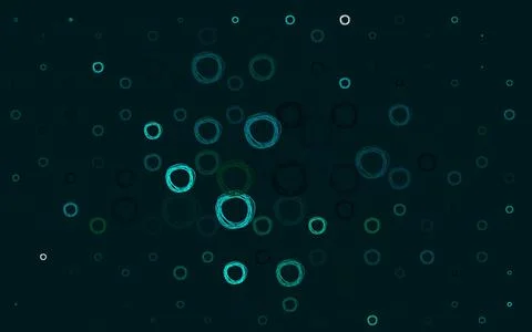 Light Blue, Green vector background with bubbles. Stock Illustration