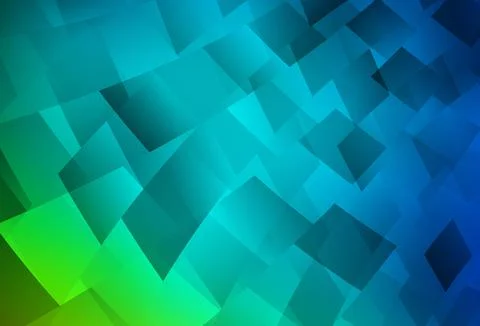 Light Blue, Green vector background with rectangles. Stock Illustration