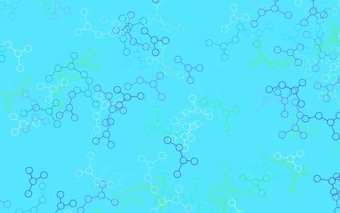 Light Blue, Green vector background with forms of artificial intelligence. Stock Illustration