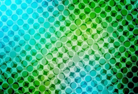 Light Blue, Green vector background with bubbles. Stock Illustration