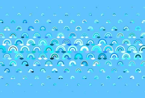 Light Blue, Green vector background with rainbow symbols. Illustrazione stock