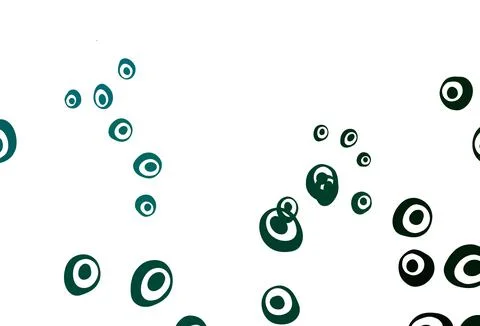 Light Blue, Green vector background with bubbles. Illustrazione stock
