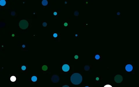 Light Blue, Green vector background with bubbles. Stock Illustration