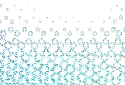 Light blue, green vector background with bubbles. Illustrazione stock