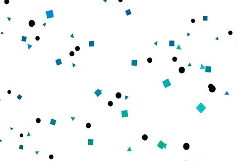 Light Blue, Green vector background with triangles, circles, cubes. Stock Illustration