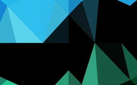 Light Blue, Green vector blurry hexagon pattern. Stock Illustration