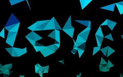 Light Blue, Green vector blurry triangle pattern. Stock Illustration