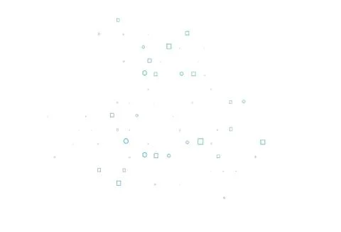 Light Blue, Green vector cover with circles, cubes. Stock Illustration