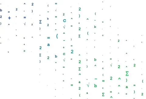 Light Blue, Green vector cover with math elements. Stockillustratie