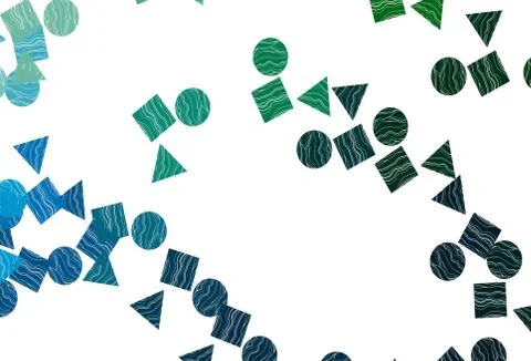 Light Blue, Green vector cover in polygonal style with circles. Illustrazione stock