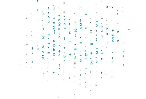 Light Blue, Green vector cover with math elements. イラスト素材