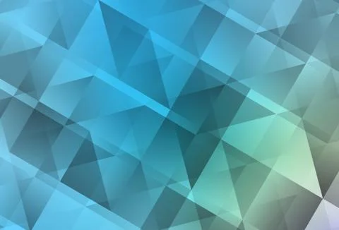 Light Blue, Green vector gradient triangles pattern. Stock Illustration