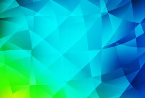 Light Blue, Green vector gradient triangles pattern. Stock Illustration