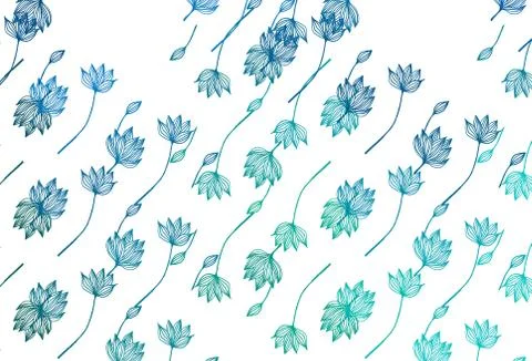 Light Blue, Green vector hand painted pattern. Stock Illustration
