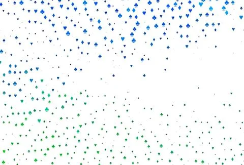 Light Blue, Green vector layout with elements of cards. 库存插图