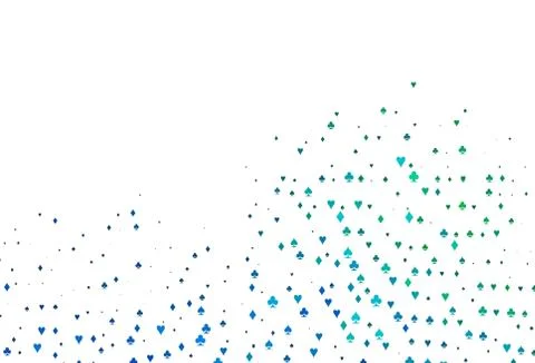 Light Blue, Green vector layout with elements of cards. Illustrazione stock