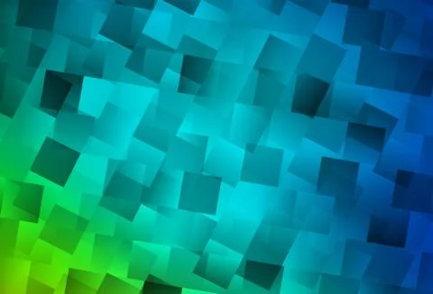 Light Blue, Green vector layout with lines, rectangles. Stock Illustration