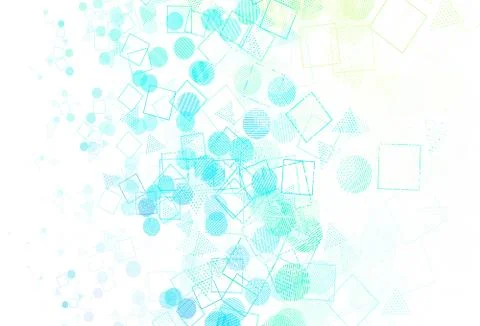 Light Blue, Green vector layout with circles, lines, rectangles. Illustrazione stock