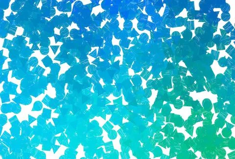 Light  blue, green vector layout with circles, lines, rectangles. 스톡 일러스트