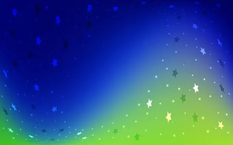 Light Blue, Green vector layout with bright stars. Modern geometrical abstrac Illustrazione stock