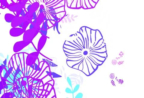 Light Blue, Green vector natural pattern with leaves. Stock Illustration