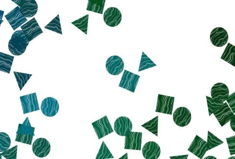 Light Blue, Green vector pattern in polygonal style with circles. Stock Illustration