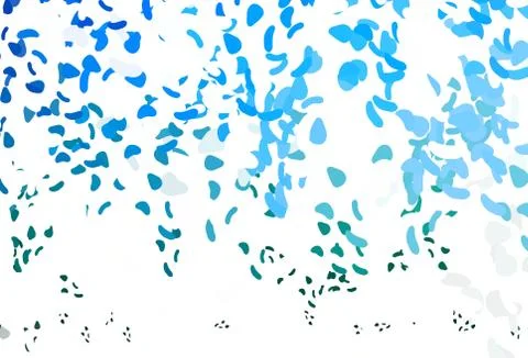 Light Blue, Green vector pattern with chaotic shapes. Stock Illustration