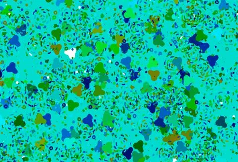 Light Blue, Green vector pattern with random forms. Illustrazione stock