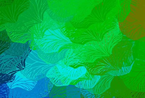 Light Blue, Green vector pattern with random forms. Stock Illustration