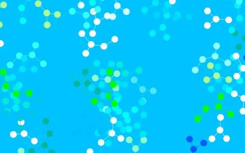 Light Blue, Green vector pattern with artificial intelligence network. 스톡 일러스트