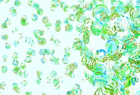 Light Blue, Green vector pattern with random forms. Stock Illustration