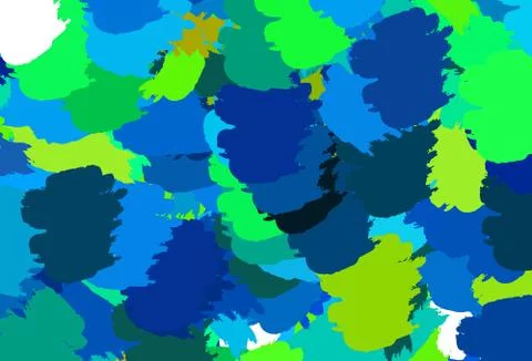 Light Blue, Green vector pattern with random forms. Stock Illustration