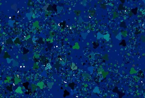 Light Blue, Green vector pattern with random forms. 스톡 일러스트