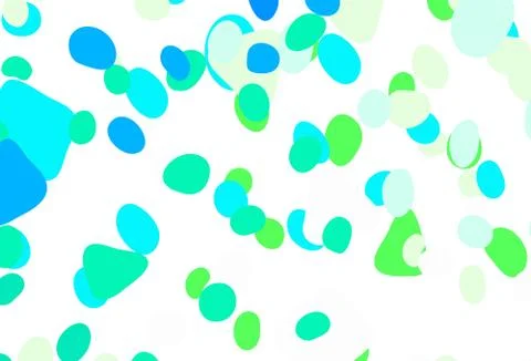 Light Blue, Green vector pattern with random forms. Stock Illustration