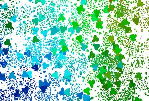 Light Blue, Green vector pattern with random forms. Illustrazione stock
