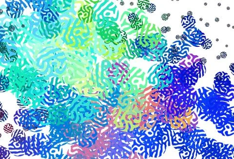 Light Blue, Green vector pattern with random forms. Illustrazione stock