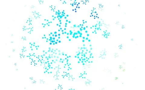 Light Blue, Green vector pattern with artificial intelligence network. Stock Illustration
