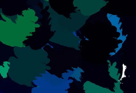 Light Blue, Green vector pattern with random forms. 库存插图