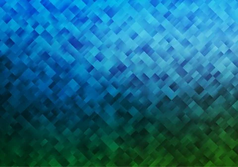 Light Blue, Green vector pattern in square style. Stock Illustration
