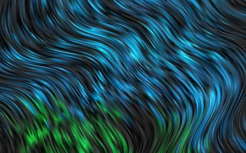 Light Blue, Green vector pattern with lines, ovals. Stock Illustration