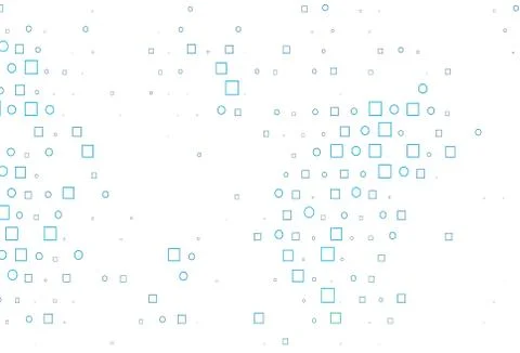 Light Blue, Green vector pattern with spheres, squares. Stock Illustration