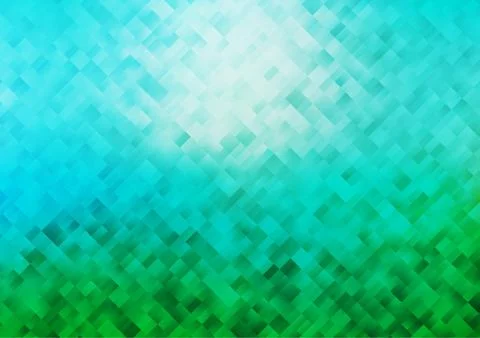Light Blue, Green vector pattern in square style. Illustrazione stock